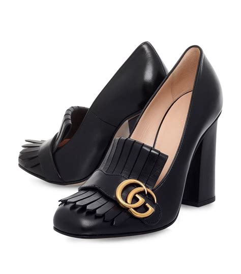 gucci marmont fringed pumps 105|gucci low heel pumps.